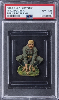 1888 R & S "Artistic Series" Baseball, Philadelphia – PSA NM-MT 8